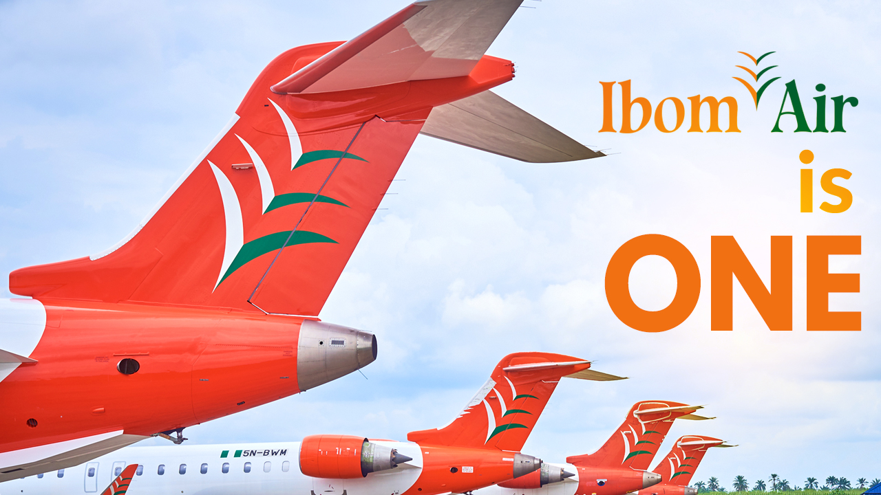 This is air. Ibom Air. Ibom. Nigeria Airport Ibom Air.